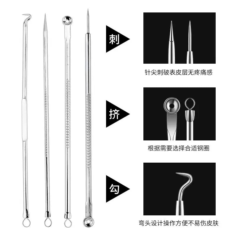 Stainless Steel Blackhead Comedone Acne Blemish Extractor