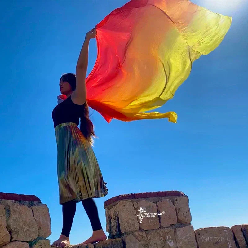 Silk Performance Dance Solid Color Light Texture