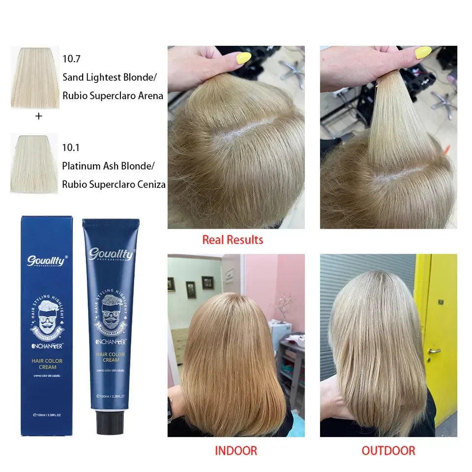 Professional Hair Dye Permanent Golden Brown Sliver Hair