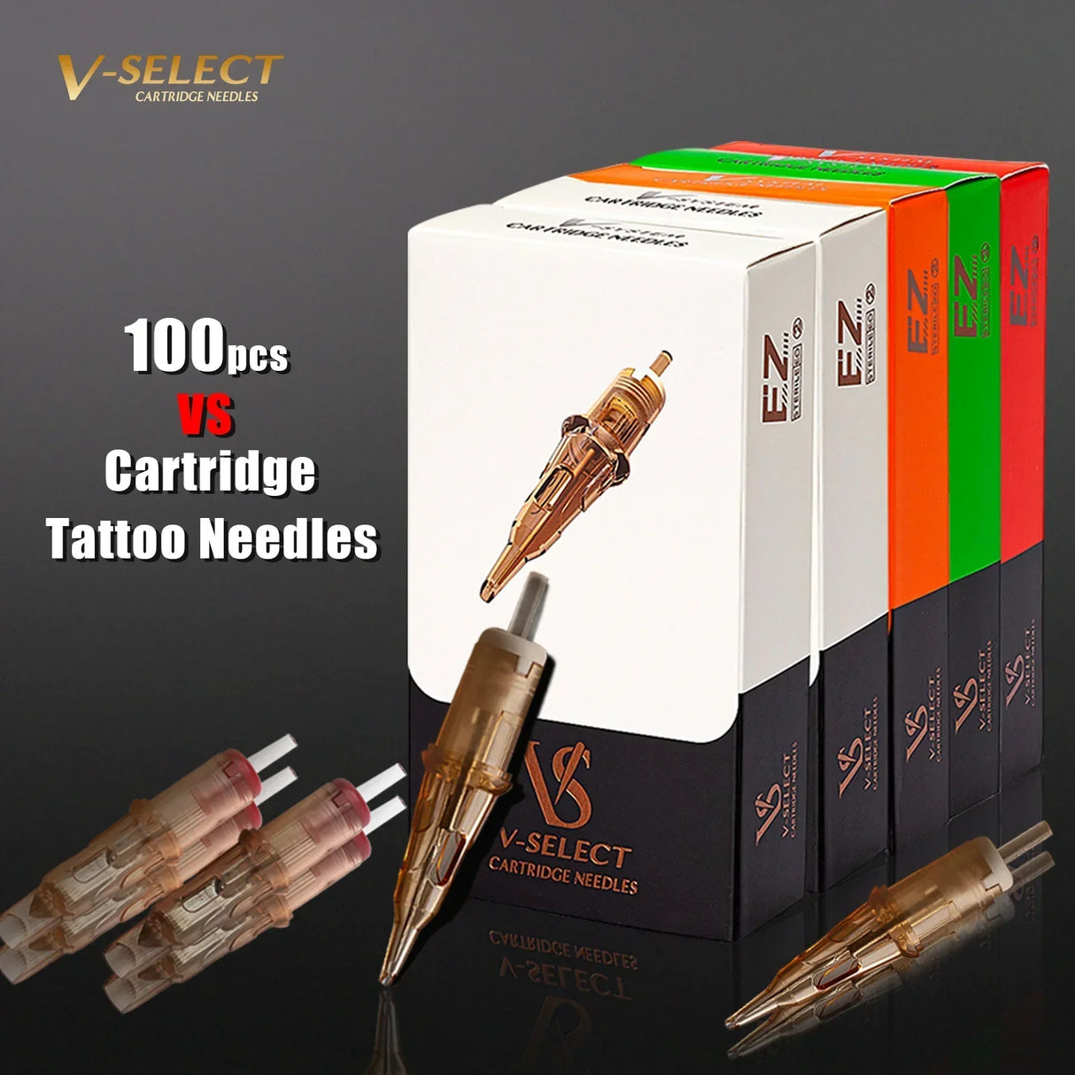 Mixed Sizes Ez V-Select Cartridge Tattoo Needle