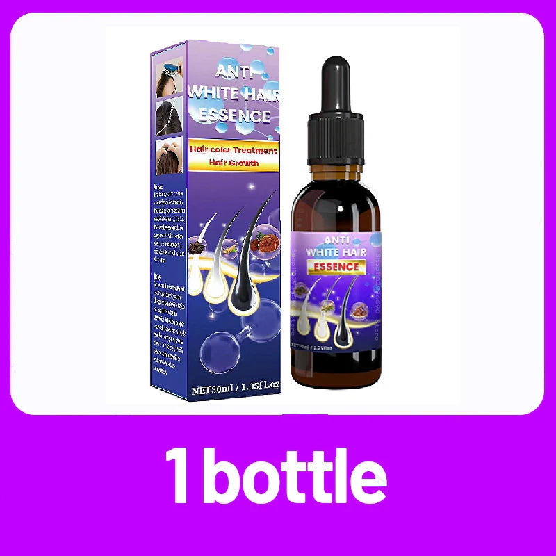 Gray White Hair Treatment Serum Liquid White