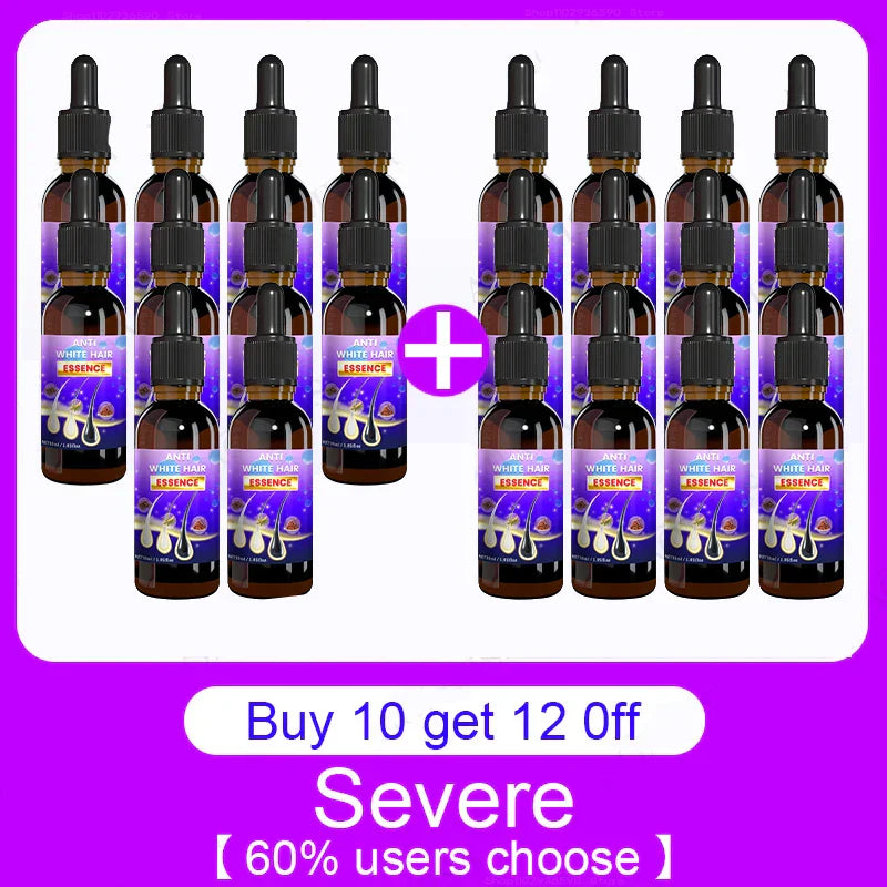 Gray White Hair Treatment Serum Liquid White