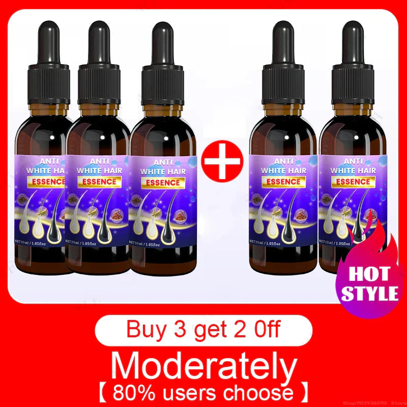 Gray White Hair Treatment Serum Liquid White