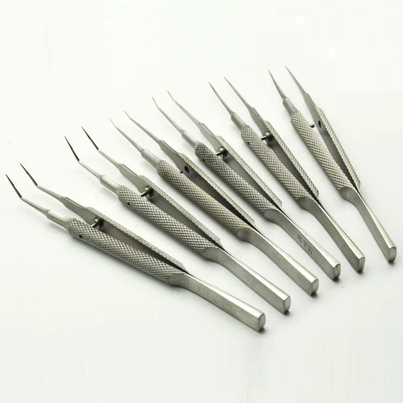 Stainless Steel Round Handle Micro Tweezers Eyelid
