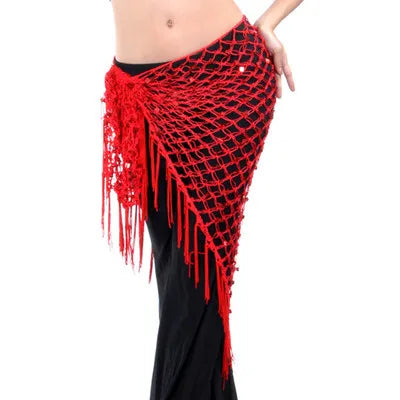 Colors Belly Dance Accessories Long Tassel Belt Elastic