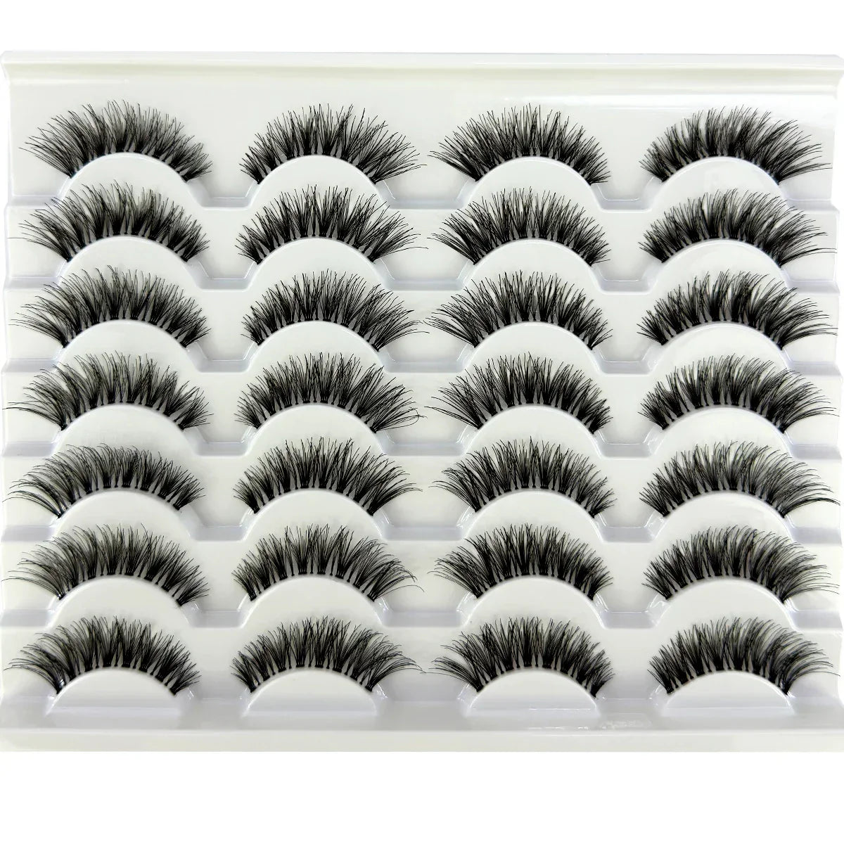 Pair Handmade Transparent Stem False Eyelashes Soft