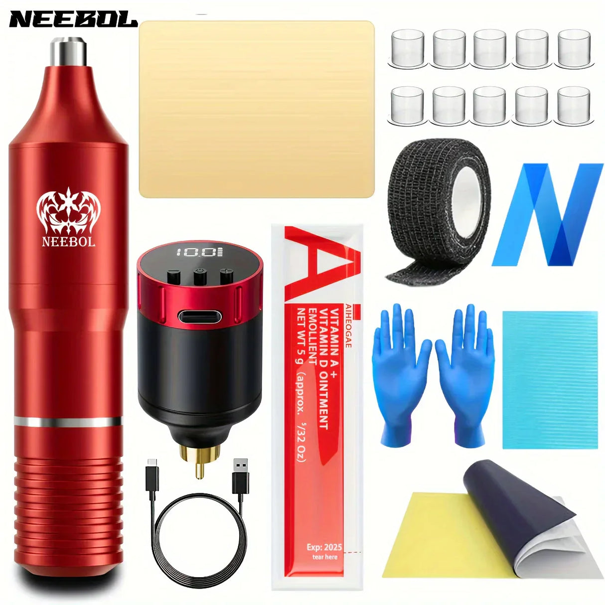 Neebol Wireless Tattoo Kit - Rotary Professional