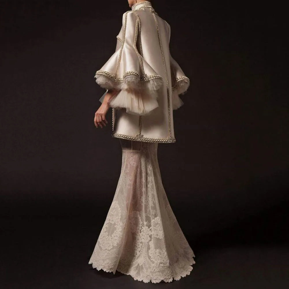 Piece Evening Dress Coat Dress Formal Party Gown