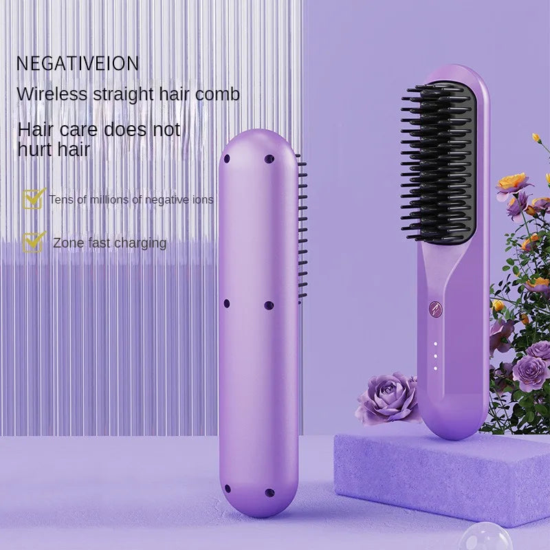 In Wireless Hair Straightener Hair Curler Hot Comb