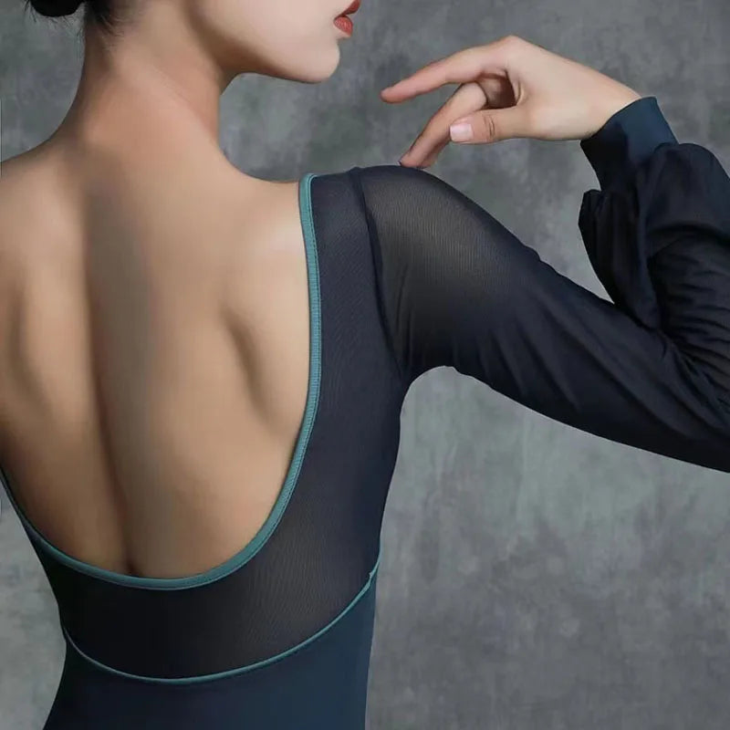 New Ballet Dresses Adult Lantern Long Sleeve Leotard