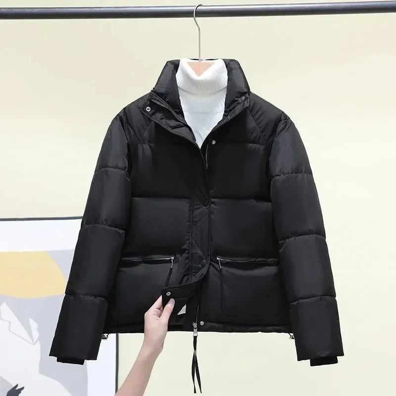 New Women Parkas Winter Thick Casual Stand-Up Collar