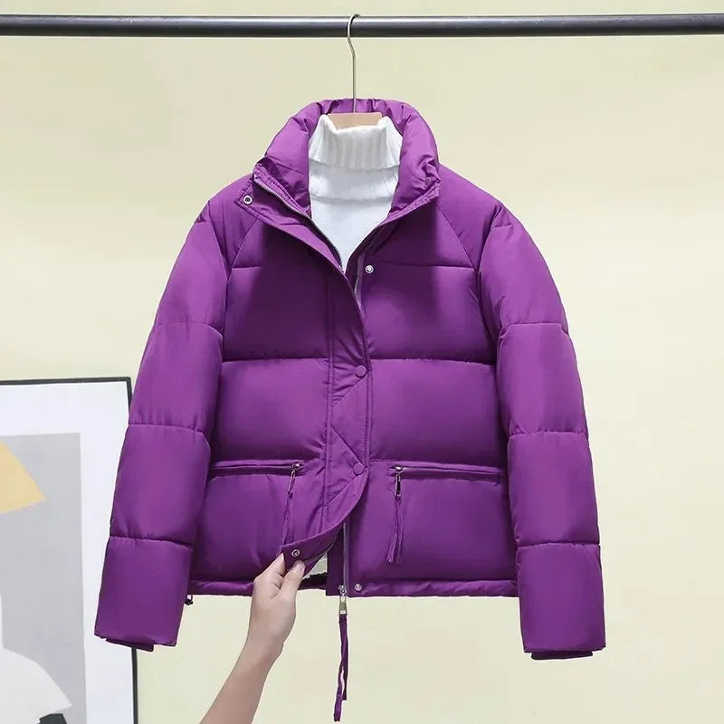 New Women Parkas Winter Thick Casual Stand-Up Collar