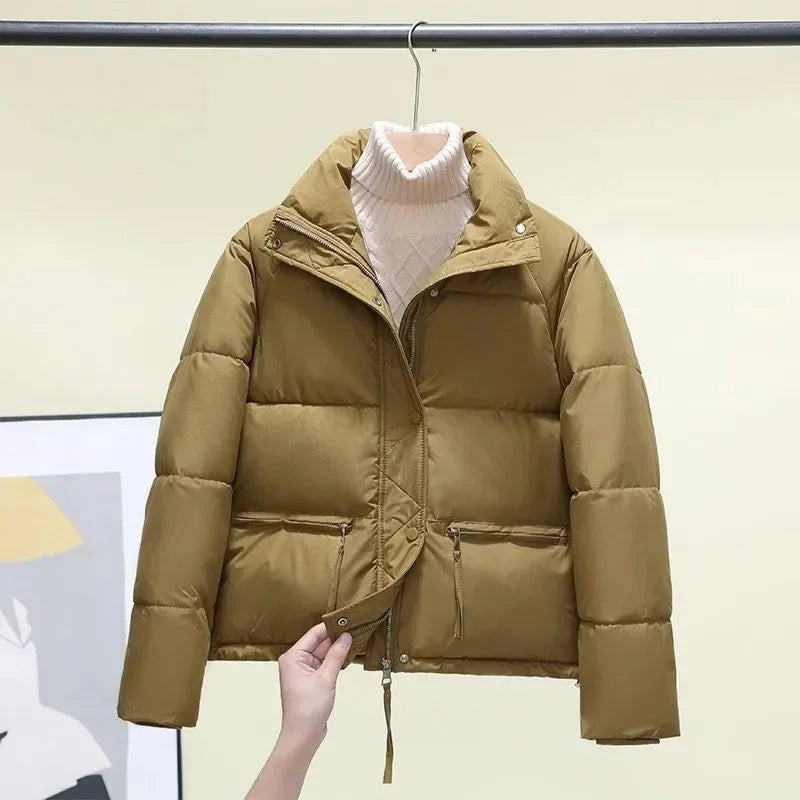 New Women Parkas Winter Thick Casual Stand-Up Collar