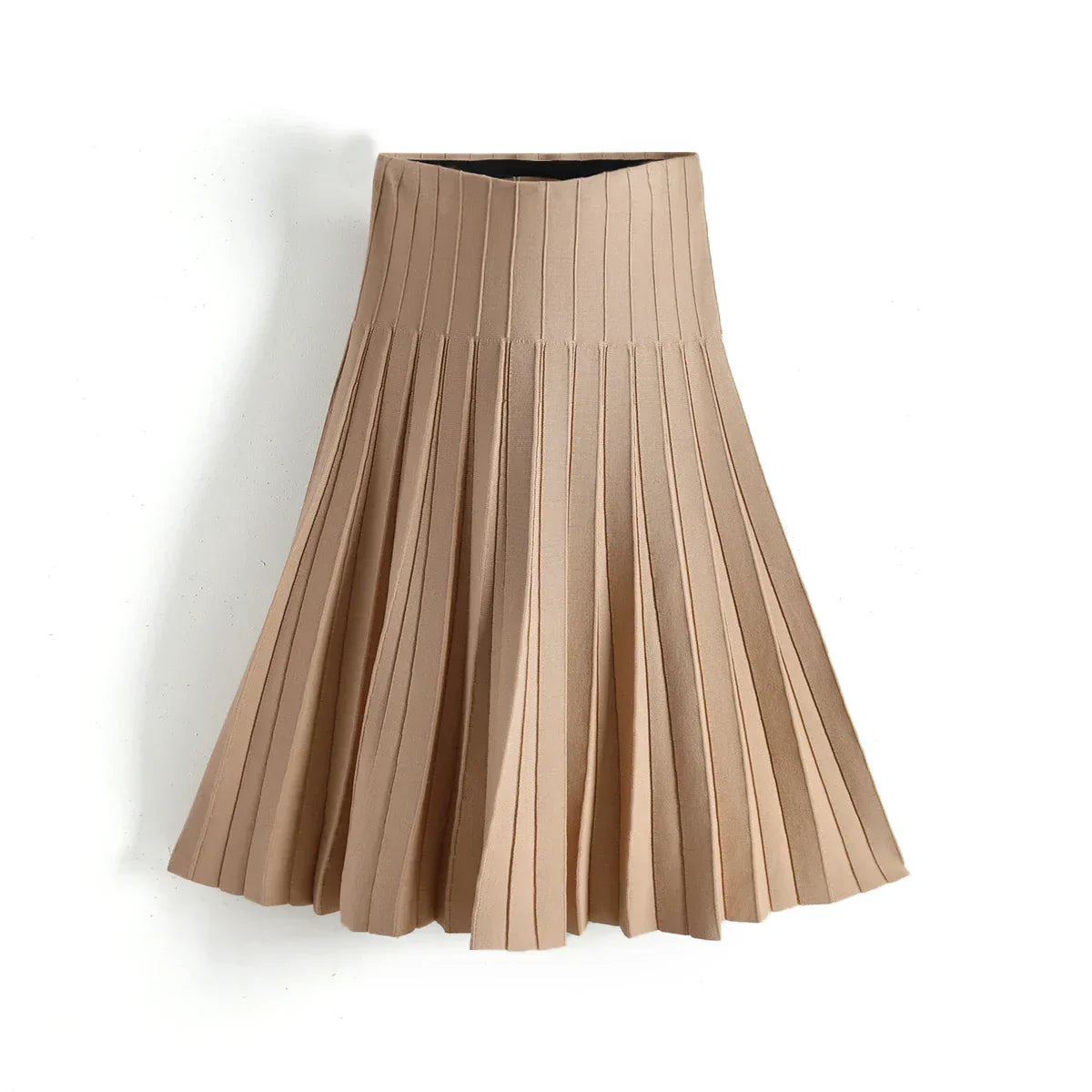 Women Knitted Pleated Skirts Autumn Winter Knitted Fashion