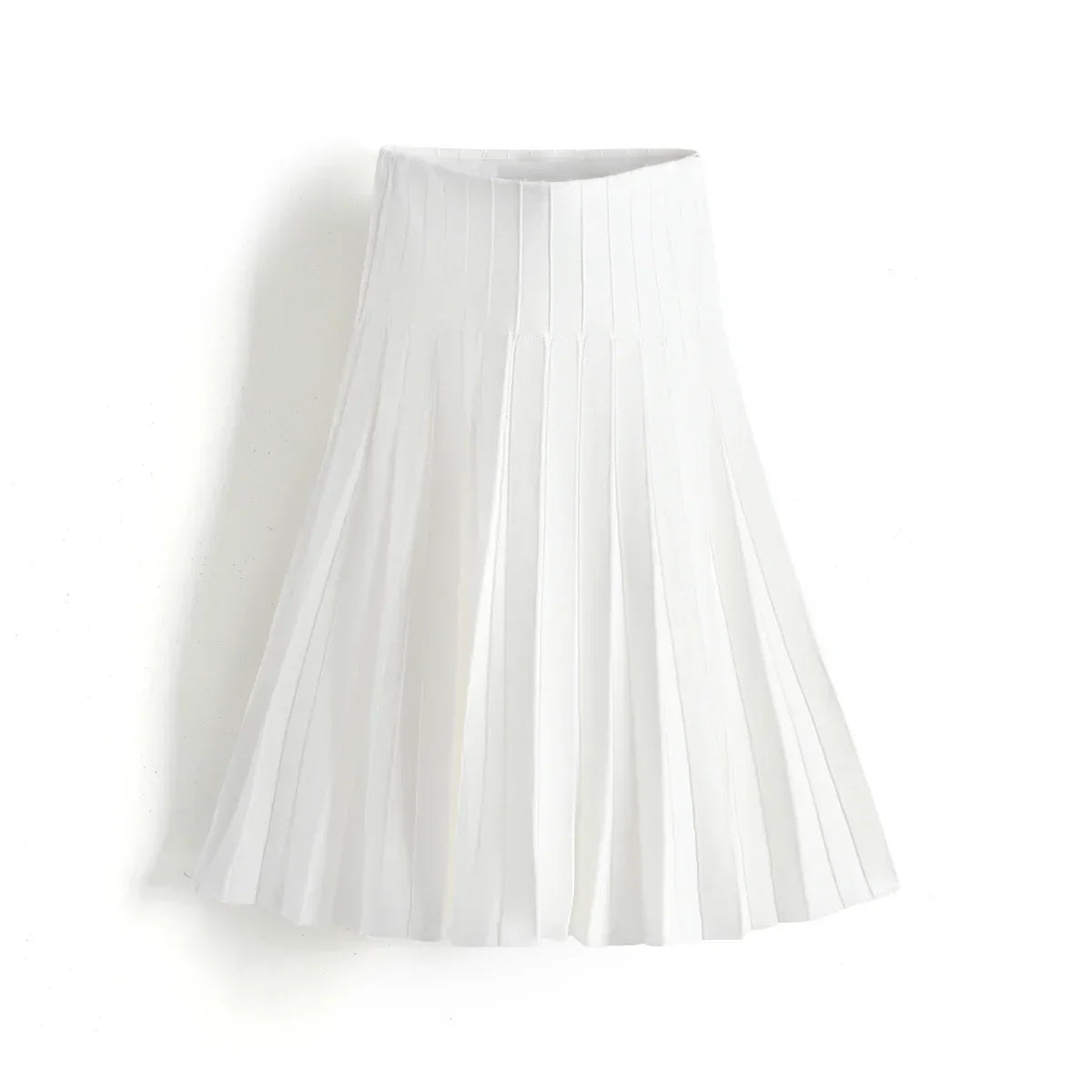 Women Knitted Pleated Skirts Autumn Winter Knitted Fashion