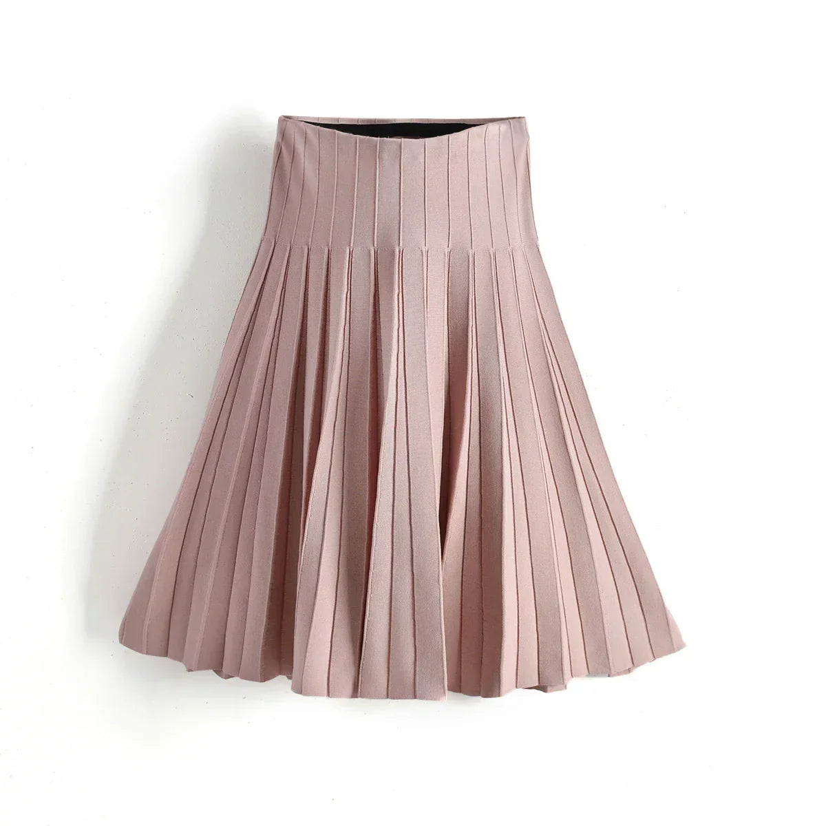 Women Knitted Pleated Skirts Autumn Winter Knitted Fashion