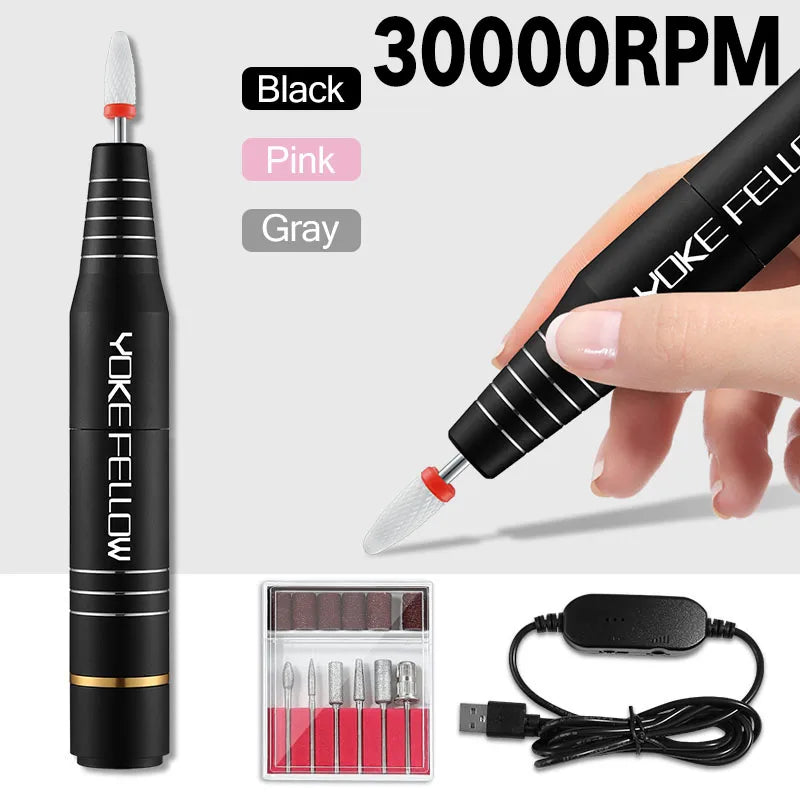 Rpm Electric Nail Drill Machine Usb Nail Polish