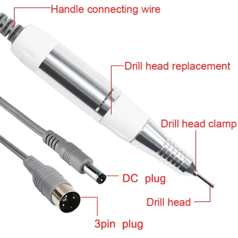 Rpm Electric Nail Art Drill Pen Handle File