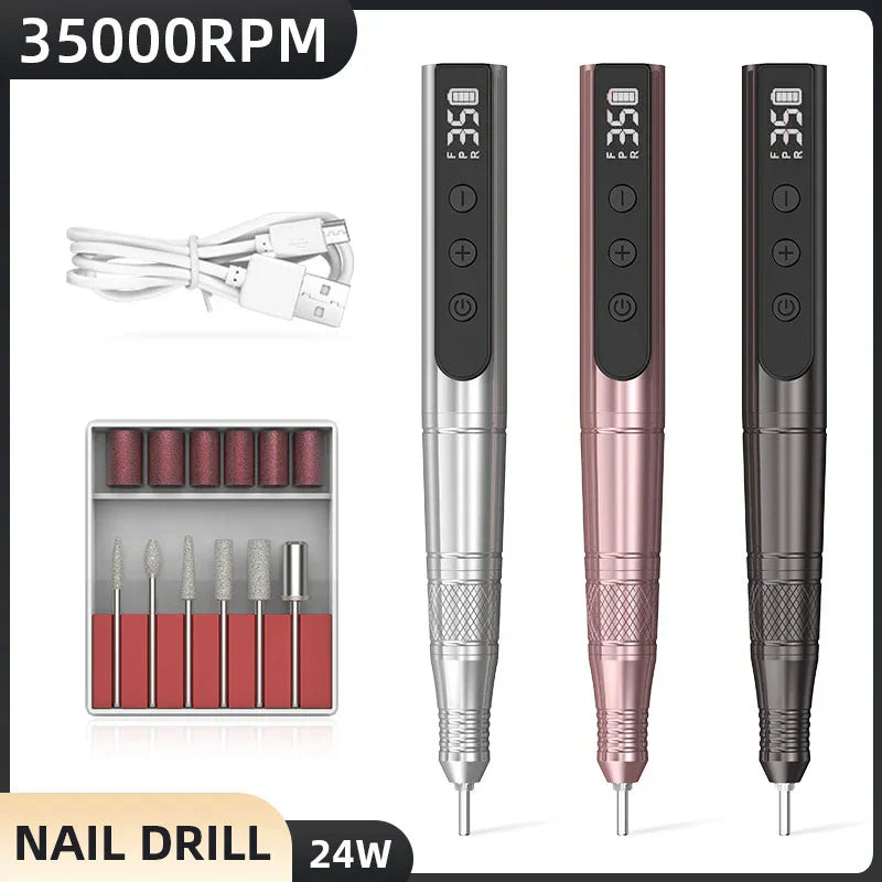 Rpm Electric Nail Drill Machine Professional Nail Lathe