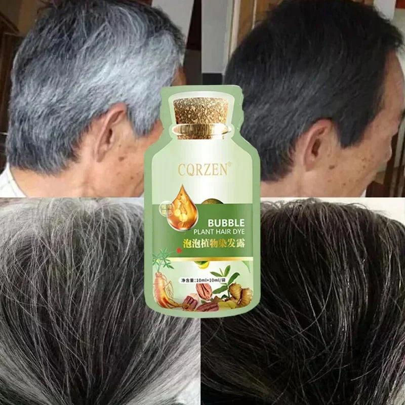 Minutes Change Hair Color Natural Plant Herbal Hair