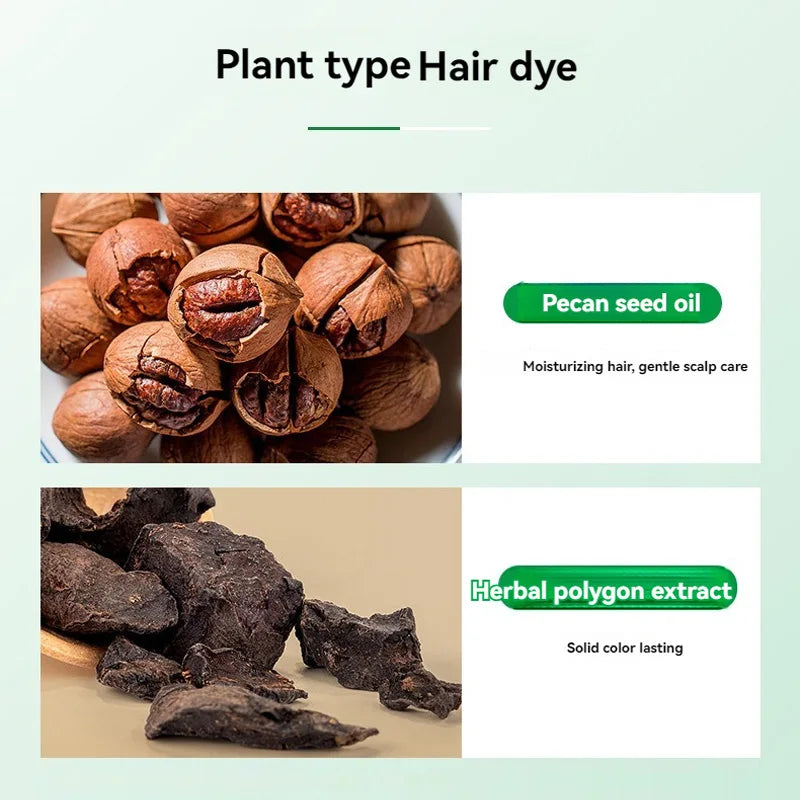 Minutes Change Hair Color Natural Plant Herbal Hair