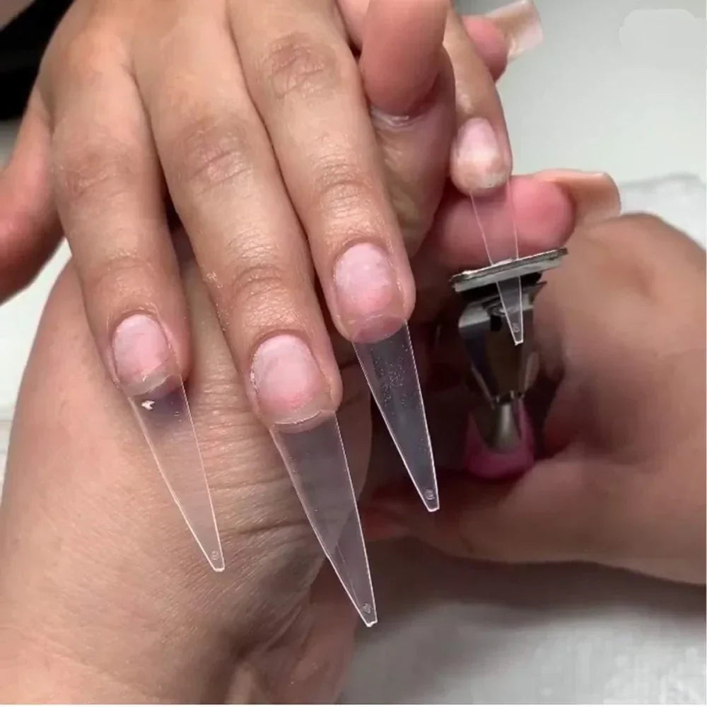 Acrylic Medium Long Stiletto Nail Tips Easy Coffin