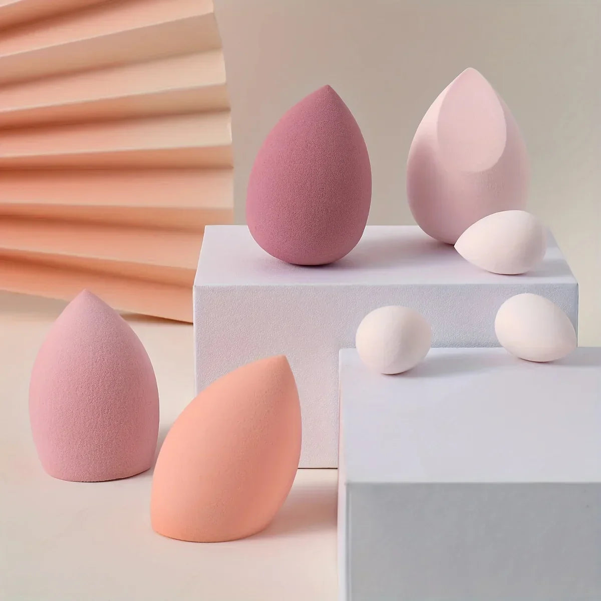 Makeup Sponge With Storage Box Foundation Powder
