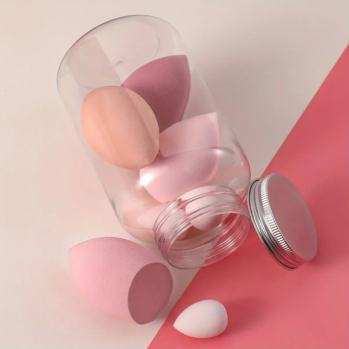 Makeup Sponge With Storage Box Foundation Powder