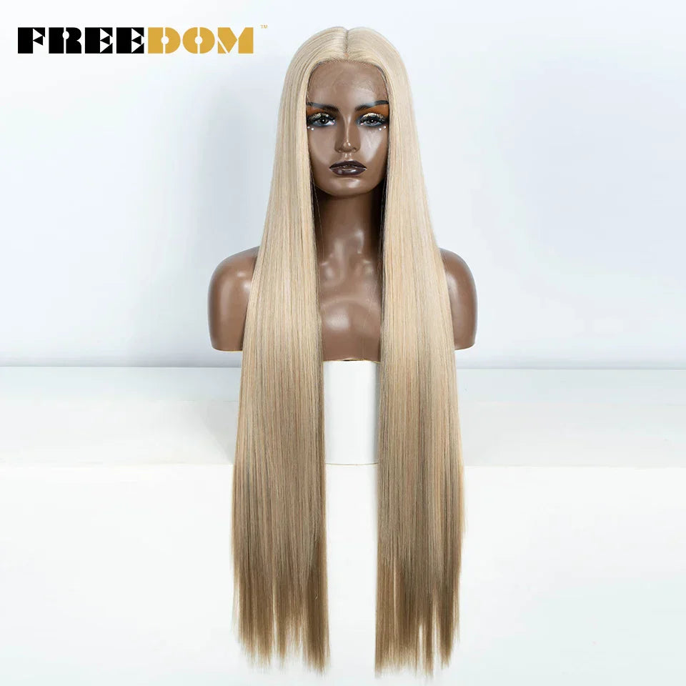 Freedom Synthetic Lace Frontal Wig For Women Long