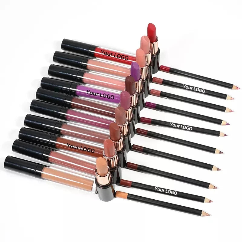 Private Label Matte Liquid Lipstick Lip Liner Pencil