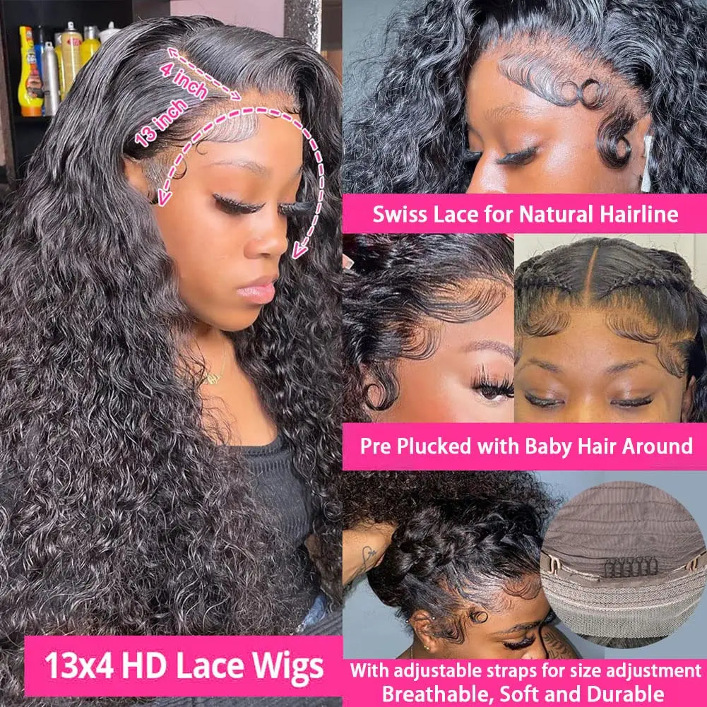 Loose Deep Wave Frontal Wigs For Women Curly