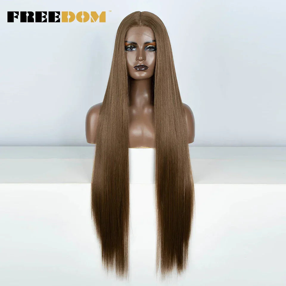 Freedom Synthetic Lace Frontal Wig For Women Long