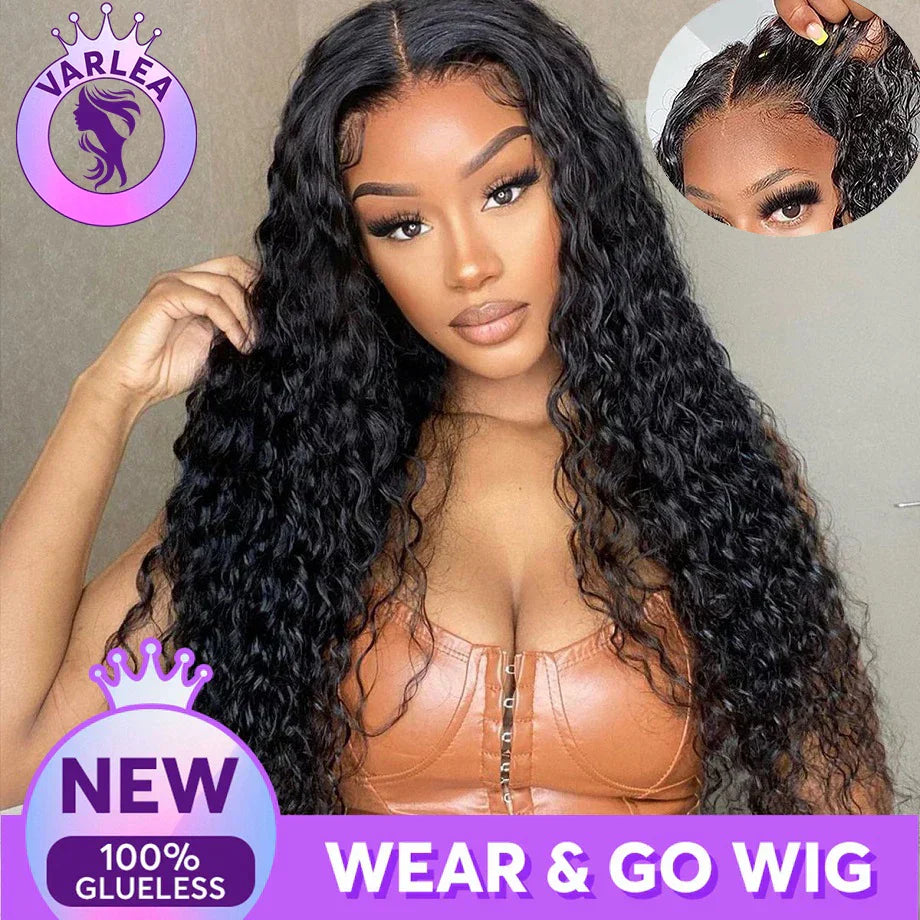 Deep Wave X Closure Glueless Wig Human Hair