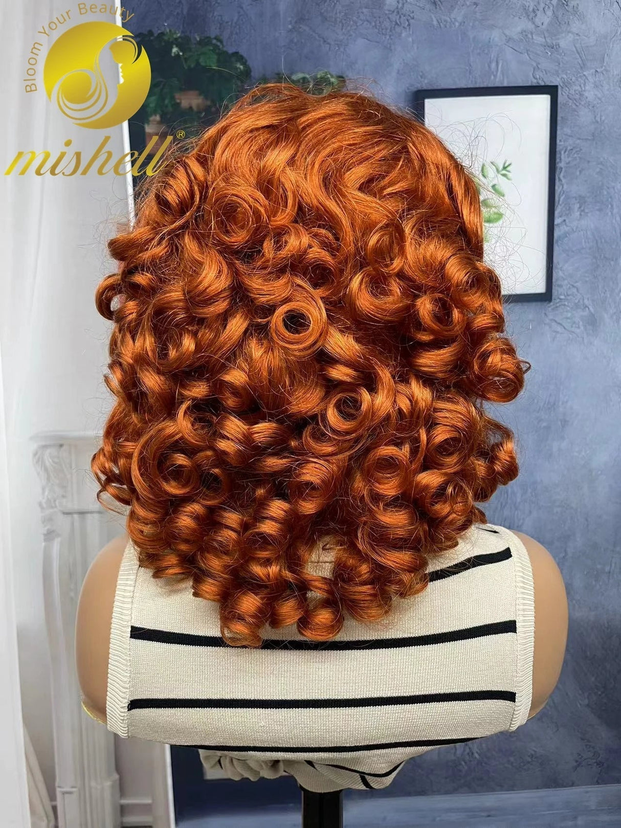Density J Burgundy Bouncy Curly Human Hair