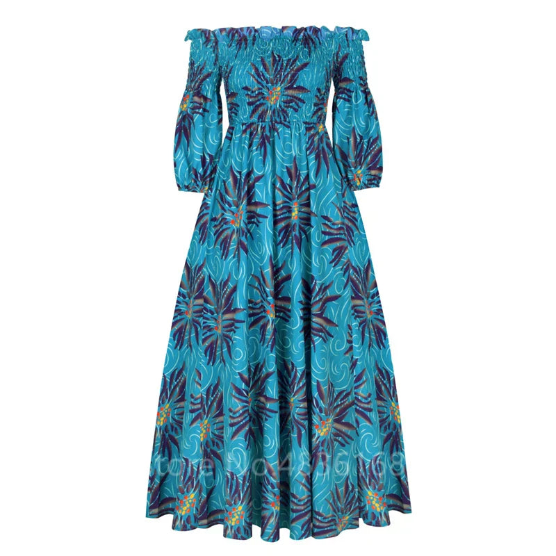 African National Print Party Dress Women Casual Sexy