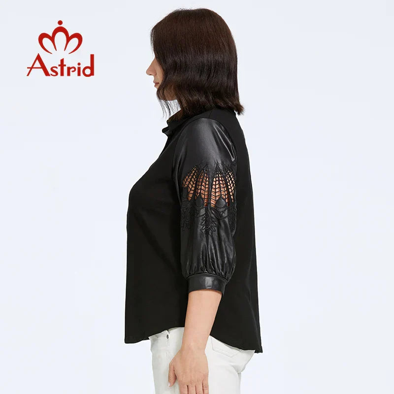 Astrid Women' Shirt Long Sleeve Cut Out Pu