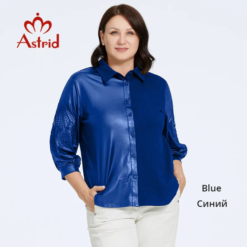 Astrid Women' Shirt Long Sleeve Cut Out Pu