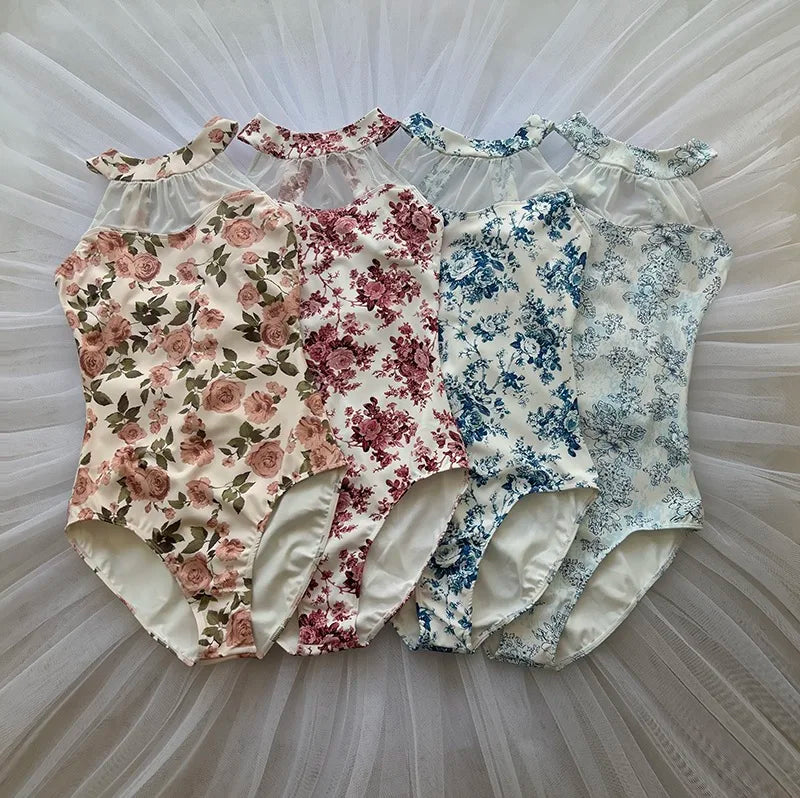 Ballet Leotard Women Elegance High Collar Yoga Jumpsuit