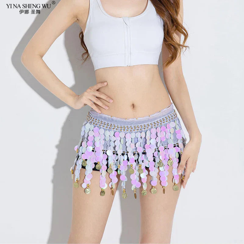 Belly Dance Sequined Waist Chain Copper Coin Waist