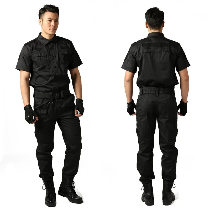Black Uniform Tactical Clothing Security Guard Workshop Outdoor