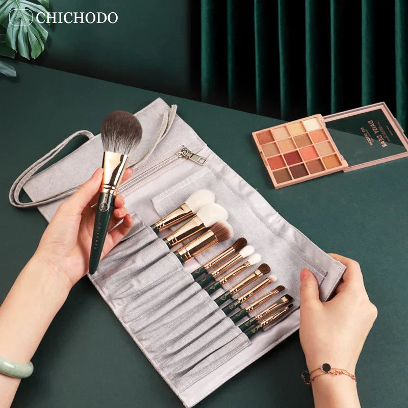Chichodo Makeup Brush-Green Cloud Cosmetic Brushes Series-High Quality