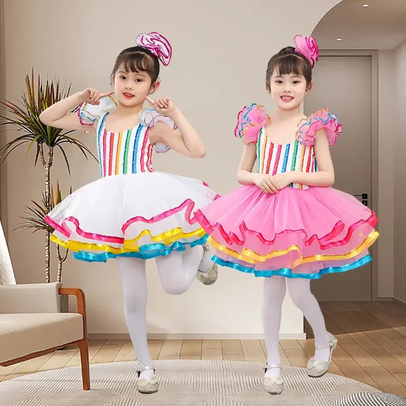 Children' Dance Hall Clothing Sequin Modern Dance Short