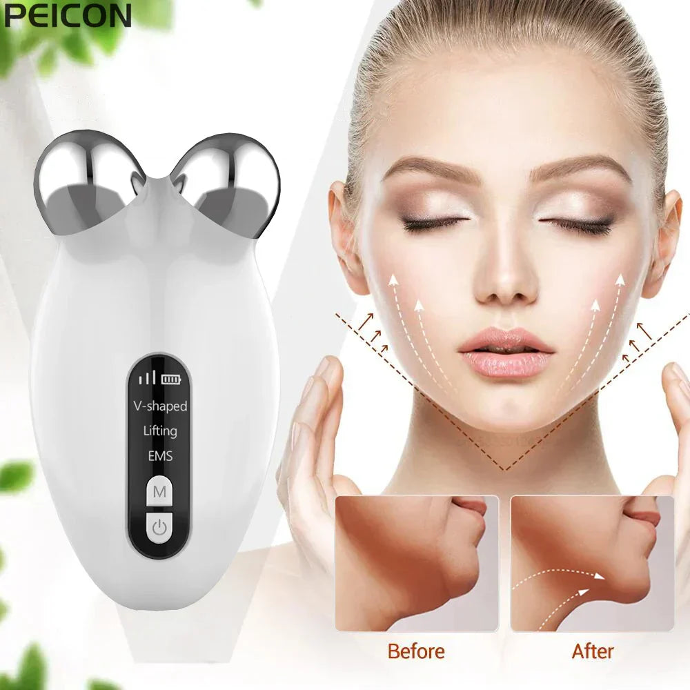 Face Lifting Massager Ems Microcurrent Massager Facial Wrinkle