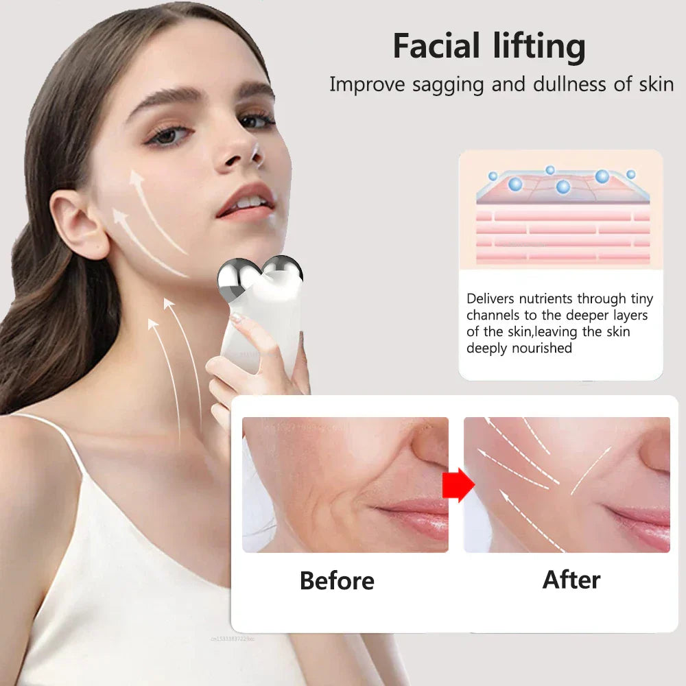 Face Lifting Massager Ems Microcurrent Massager Facial Wrinkle