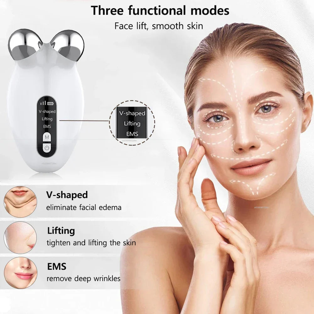 Face Lifting Massager Ems Microcurrent Massager Facial Wrinkle