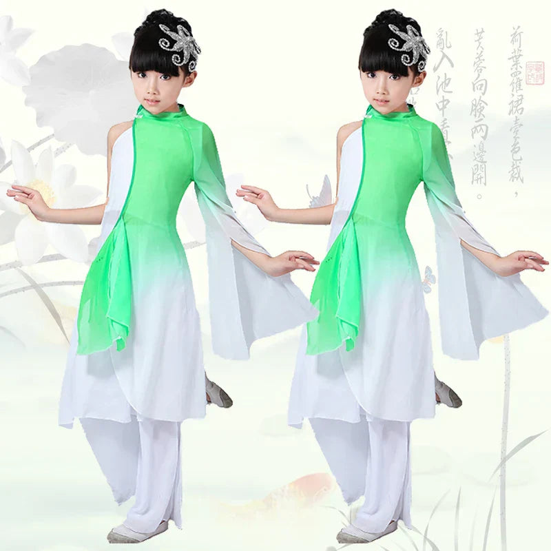 Girls Yangko Dance New Children' Clothing Costume Stage