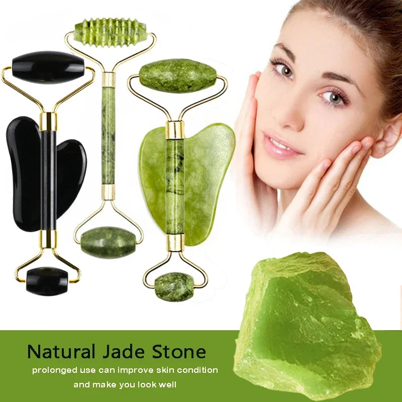Guasha Natural Stone Massage Face Jade Roller Gua
