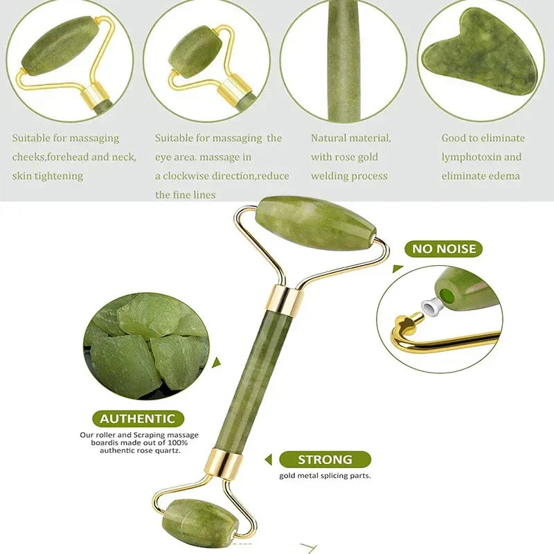 Guasha Natural Stone Massage Face Jade Roller Gua