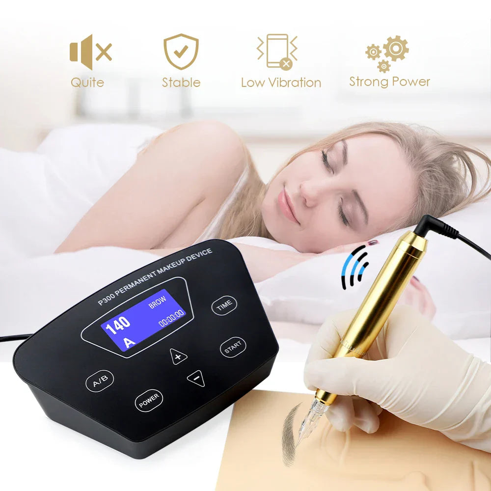 Bmx Permanent Makeup Machine With Needles Cartridges Motor