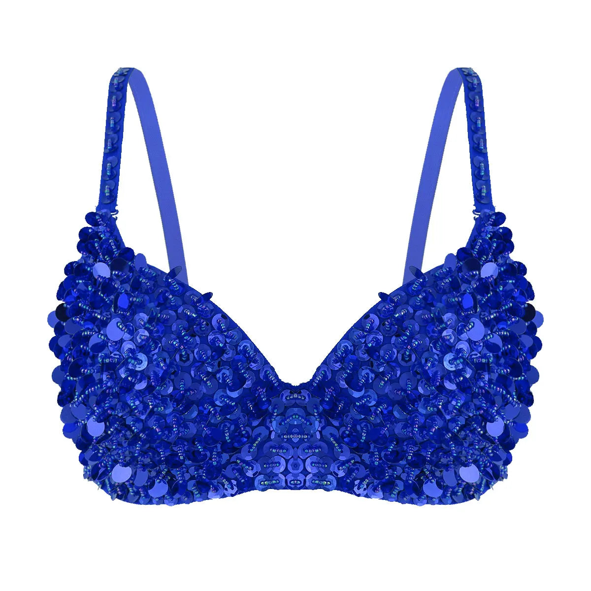 Womens Belly Dancing Bustier Bra Fashion Sparkle Glittering